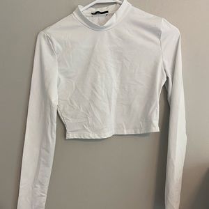 Cropped shein white top